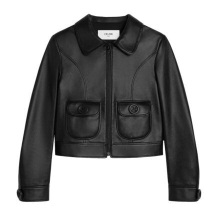 CELINE STRAIGHT BLOUSON JACKET IN SOFT LAMBSKIN