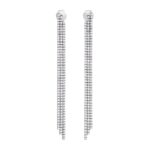 CELINE TENNIS COCKTAIL EARRINGS IN WHITE GOLD AND DIAMONDS