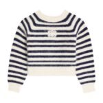 CELINE CREW NECK MARINIÈRE SWEATER IN MOHAIR AND SILK