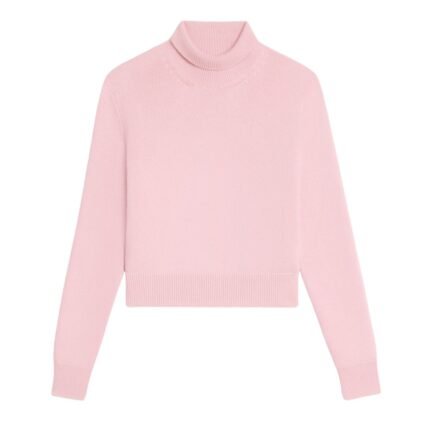 CELINE TURTLENECK SWEATER IN SCOTTISH CASHMERE LIGHT PINK