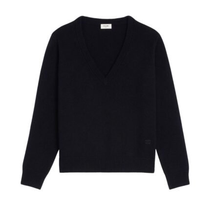 CELINE TRIOMPHE V-NECK SWEATER IN HERITAGE CASHMERE