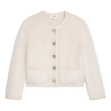 CELINE CARDIGAN JACKET IN BRUSHED MOHAIR