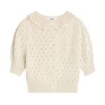 CELINE CROPPED CARDIGAN IN POINTELLE COTTON