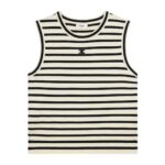 CELINE TRIOMPHE SLEEEVESS MARINIÈRE SWEATER IN WOOL