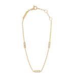 CELINE LINE TRIPLE BRACELET IN YELLOW GOLD AND DIAMONDS