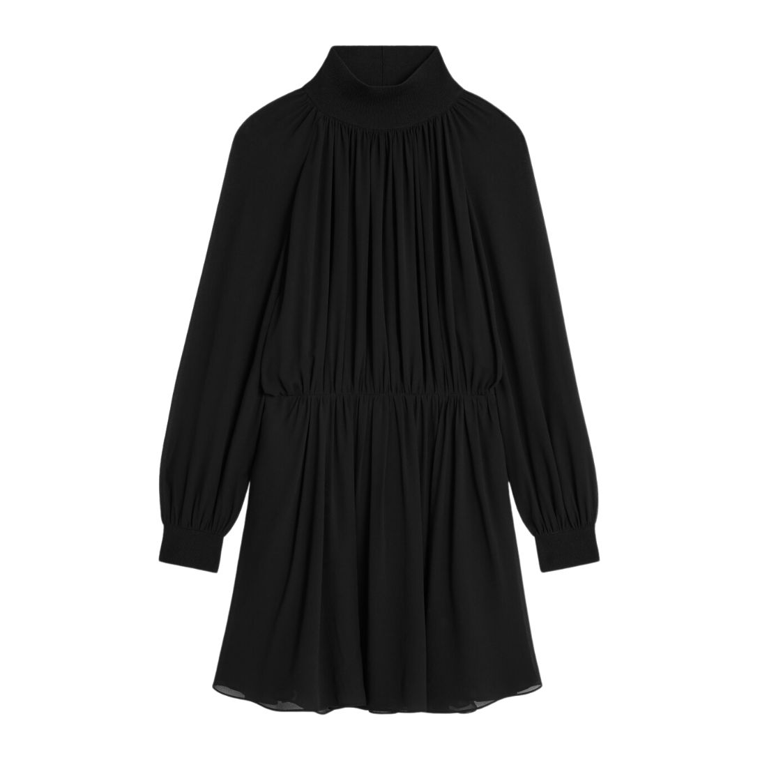1 CELINE MINI DRESS IN SILK GEORGETTE