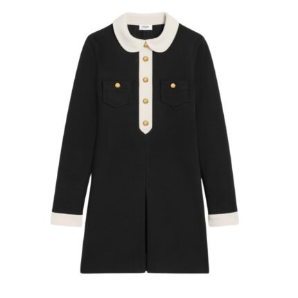 CELINE MINI TRAPEZE DRESS IN WOOL JERSEY