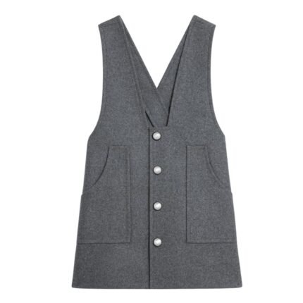 CELINE TUNIC MINI DRESS IN WOOL CLOTH