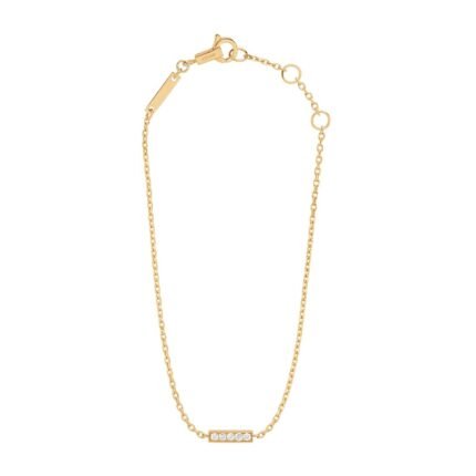 CELINE LINE BRACELET IN YELLOW GOLD AND DIAMONDS