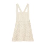 CELINE TRIOMPHE MINI DRESS IN CROCHETED COTTON