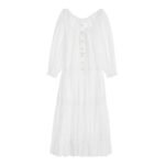CELINE EMBROIDERED FOLK DRESS IN COTTON MUSLIN