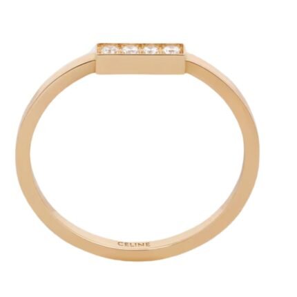 CELINE LINE RING IN YELLOW GOLD AND DIAMONDS