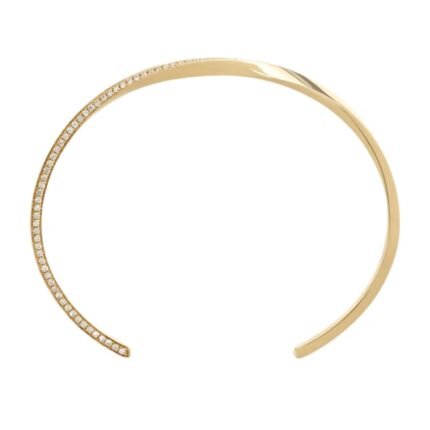 CELINE TORSION BRACELET IN YELLOW GOLD AND DIAMONDS