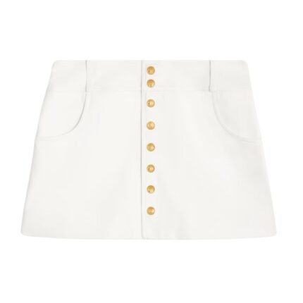 CELINE TRAPEZE MINI SKIRT IN COTTON TWILL