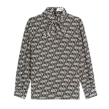 CELINE LAVALIERE BLOUSE WITH BOW IN SILK