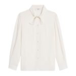 CELINE LAVALLIÈRE BLOUSE IN CRÊPE DE SOIE AND ACETATE