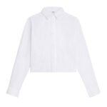 CELINE CROPPED SHIRT IN STRIPED COTTON