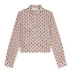 CELINE CROPPED SHIRT IN SILK GEORGETTE