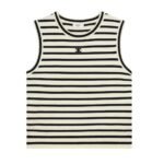 CELINE TRIOMPHE SLEEEVESS MARINIÈRE SWEATER IN WOOL