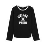 CELINE PARIS T SHIRT IN COTTON JERSEY