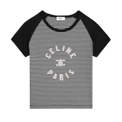 CELINE TRIOMPHE T SHIRT IN COTTON JERSEY