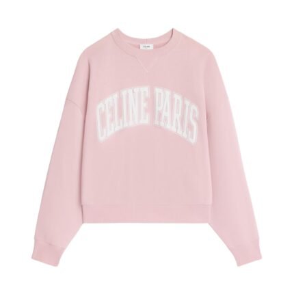 CELINE OVERSIZED SWEATSHIRT IN COTTON FLEECE NAVY STONEWASHED