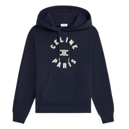 CELINE TRIOMPHE HOODIE IN COTTON FLEECE
