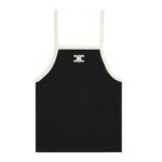 CELINE TANK TOP WITH TRIOMPHE EMBROIDERY IN COTTON JERSEY