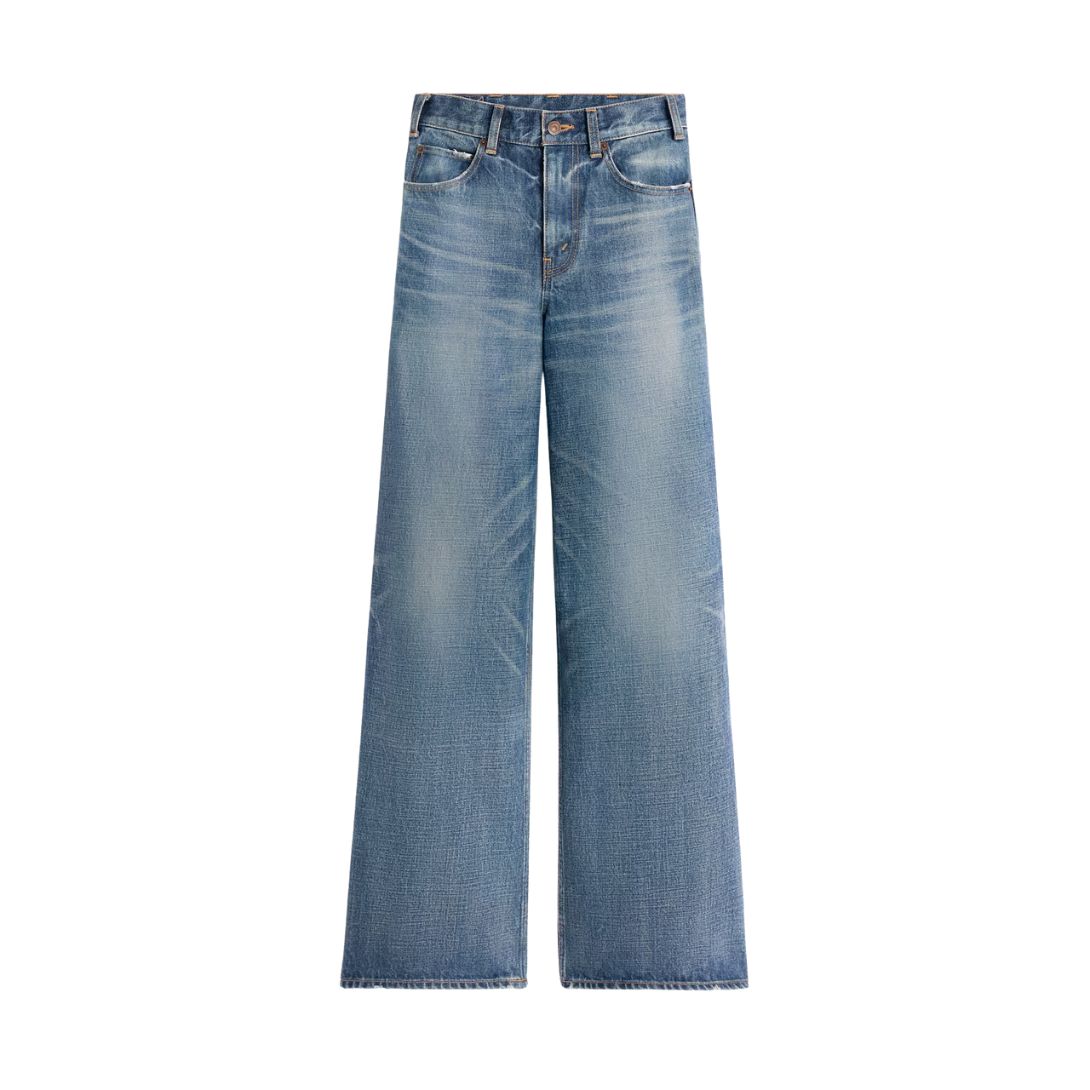 1 CELINE FLARED SURF JEANS IN UNION WASH DENIM