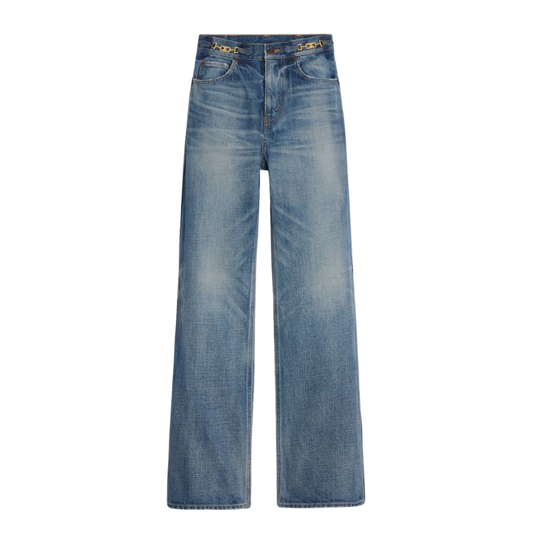 1 CELINE JANE FLARE JEANS IN DENIM UNION WASH