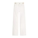 CELINE JANE FLARED JEANS IN OPTIC WHITE WASH DENIM