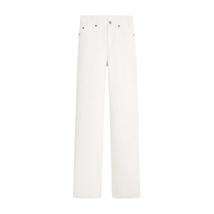 CELINE KITTY JEANS IN OPTIC WHITE WASH DENIM