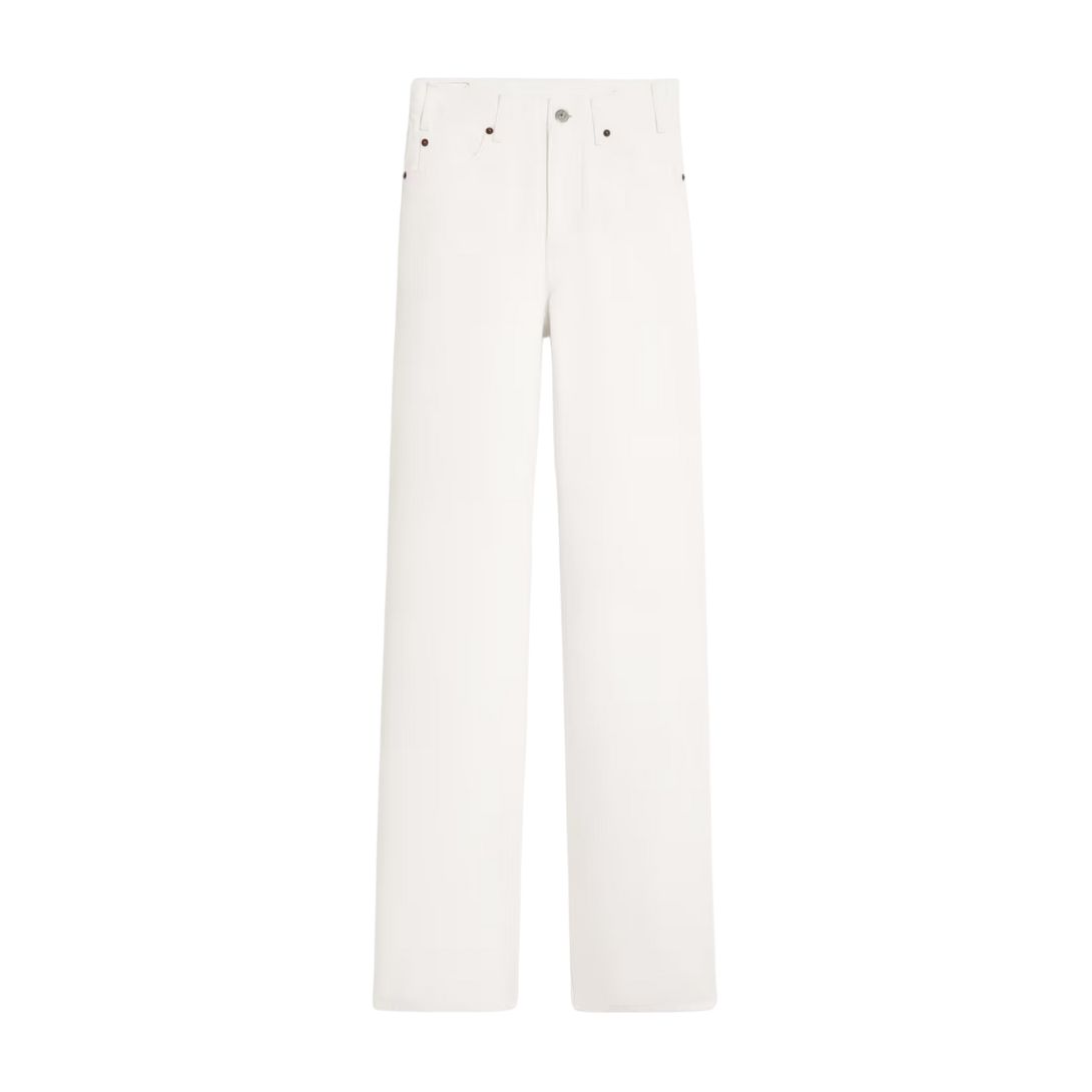 1 CELINE KITTY JEANS IN OPTIC WHITE WASH DENIM
