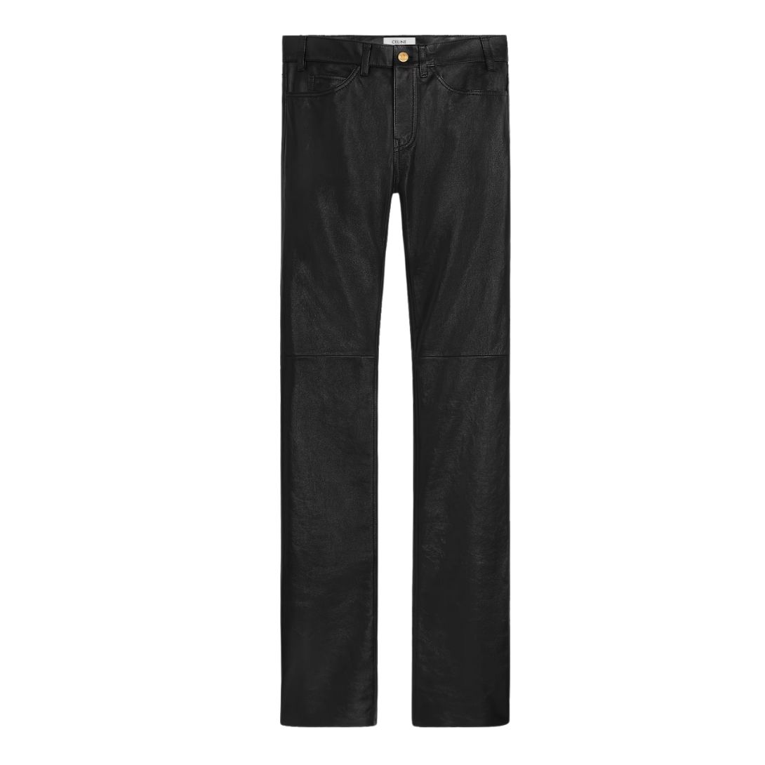 1 CELINE FRANÇOISE JEANS IN SOFT LAMBSKIN BLACK