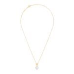 LES PERLES CELINE NECKLACE IN RESIN PEARL AND BRASS WITH GOLD FINISH