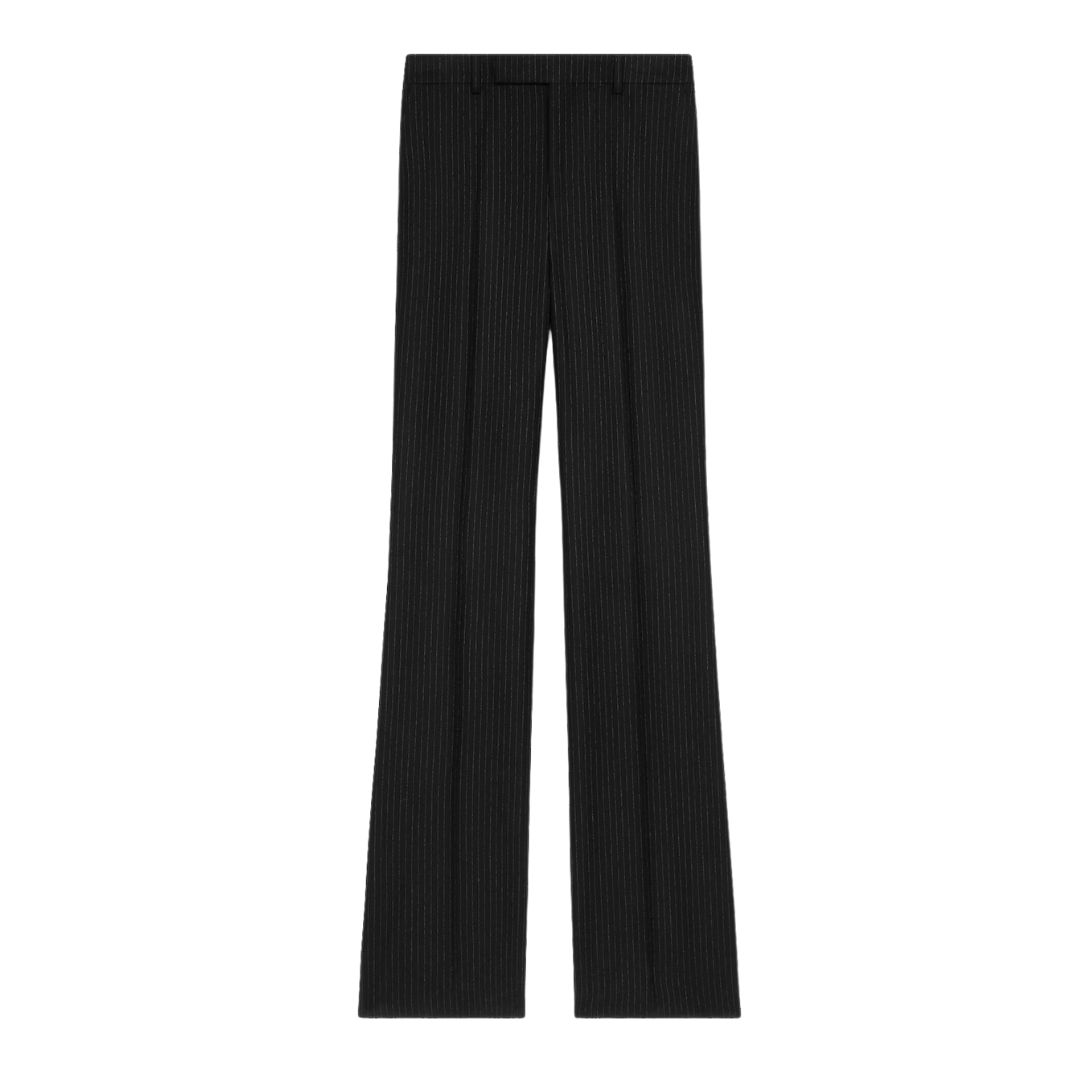1 CELINE FRANÇOISE PANTS IN STRIPED WOOL FLANNEL