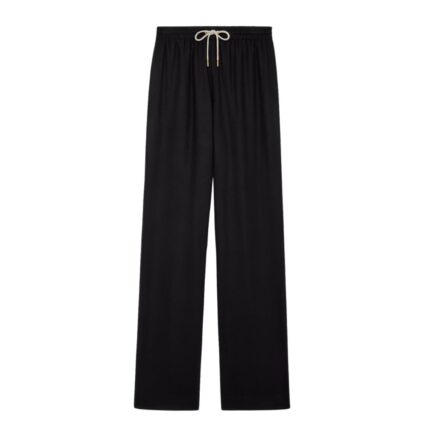 CELINE STRAIGHT JOGGING PANTS IN CASHMERE FLANNEL BLACK