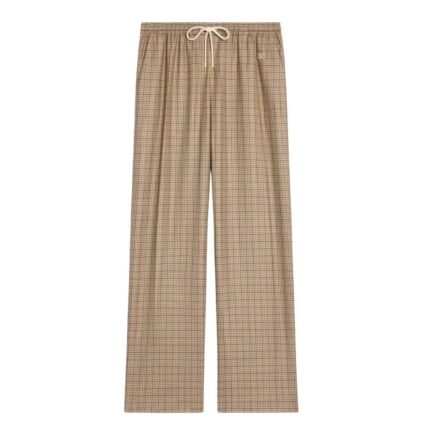 CELINE JOGGING PANTS IN CHECKED CASHMERE