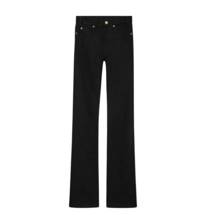 CELINE LULU JEANS IN RAW WASH BLACK DENIM