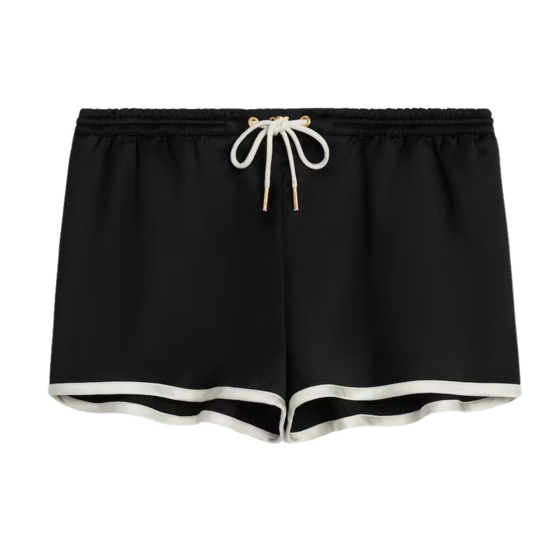 1 CELINE MINI TRIOMPHE SHORTS IN SATIN