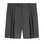 CELINE MEN SHORTS IN CASHMERE AND WOOL FLANNEL