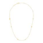 LES PERLES CELINE NECKLACE IN STRASS RESIN PEARLS AND BRASS WITH GOLD FINISH