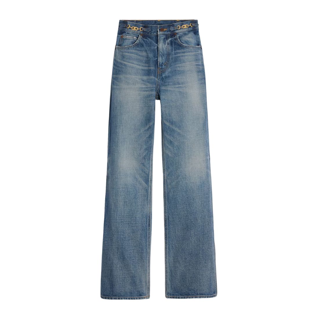 1 CELINE JANE FLARE JEANS IN DENIM UNION WASH