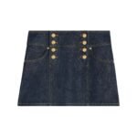 CELINE TRAPEZE MINI SKIRT IN RINSED WASH DENIM