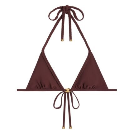 CELINE TRIOMPHE TRIANGLE TOP IN MATTE JERSEY PRUNE