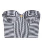 CELINE TRIOMPHE BUSTIER IN STRIPED JERSEY