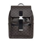 CELINE BACKPACK IN TRIOMPHE CANVAS AND CALFSKIN