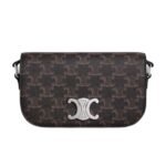 CELINE SMALL CROSSBODY BAG TRIOMPHE IN TRIOMPHE CANVAS AND CALFSKIN