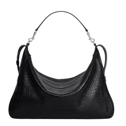 CELINE LARGE STRAP ROMY IN CROCODILE EMBOSSED DEERSKIN