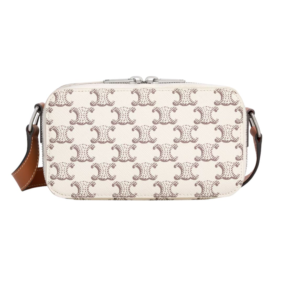1 CELINE MINI MESSENGER BOX IN TRIOMPHE CANVAS AND CALFSKIN